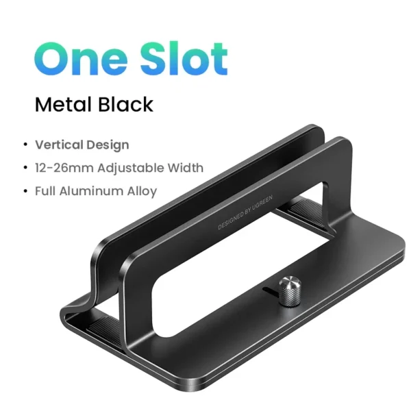 UGREEN Supporto Verticale per Laptop con 3 Slot – Supporto in Alluminio per MacBook Air, MacBook Pro, Tablet, iPad e Smartphone – Design Salvaspazio, Compatibile fino a 17,3” - immagine 8