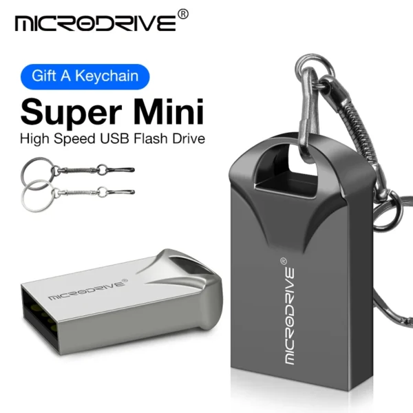 Mini USB Flash Drive Pen Drive USB 2.0 – Memoria USB 64GB, 32GB, 16GB, 8GB, 4GB, Stick con Anello Portachiavi
