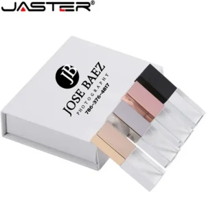 Chiavetta USB in Cristallo Personalizzata 128GB – Pen Drive Elegante con Logo Inciso – Regalo per Matrimoni, Eventi, Aziende – USB 2.0 64GB / 32GB