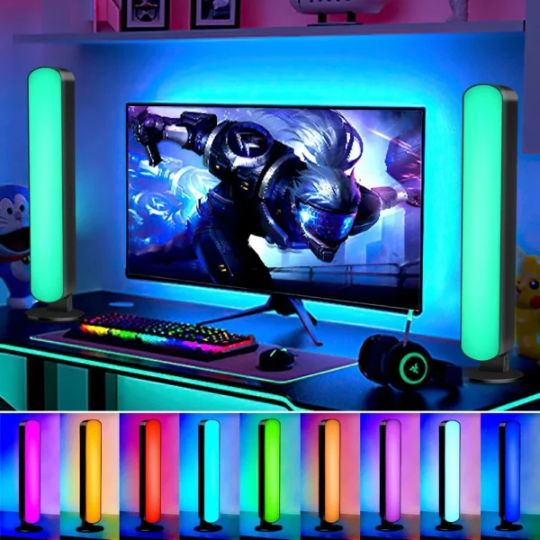 Lampada LED Smart RGB con Controllo Musicale – Barra Luminosa Ritmica a LED con App, Effetti Sincronizzati al Suono, Luce Ambientale - immagine 2