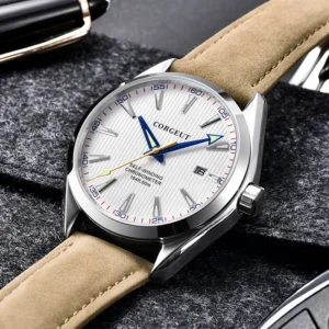 Corgeut 41mm men clock Watch For Men Automatic calendar date Mechanical Sapphire Glass wristwatch luxury top brand relogio